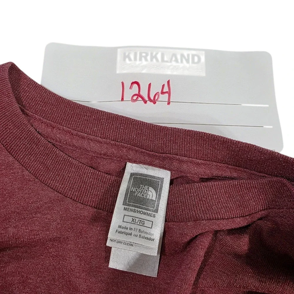 The North Face Pullover Shirt Mens Maroon XL Short Sleeve Knit Graphic Print Tee